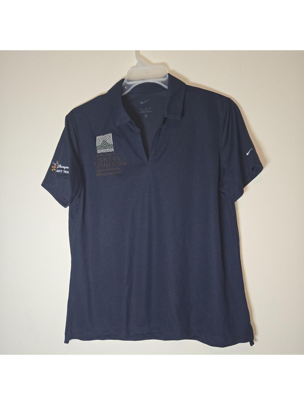 Nike Disney Imagineering Polynesian Resort Vacation Club Polo Navy Blue Shirt XL